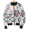 Apple Print Pattern Women Casual Bomber Jacket-grizzshop