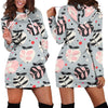 Apple Print Pattern Women Hoodie Dress-grizzshop