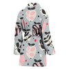 Apple Print Pattern Women Long Robe-grizzshop