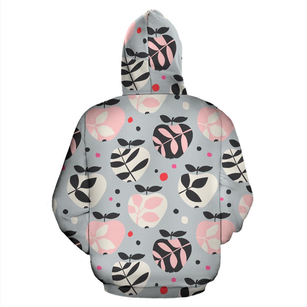 Apple Print Pattern Women Men Pullover Hoodie-grizzshop