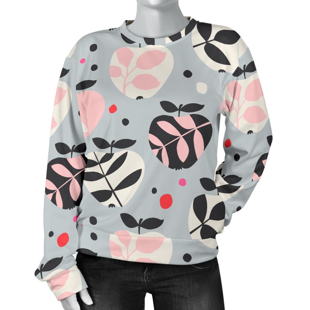 Apple Print Pattern Women's Sweatshirt-grizzshop