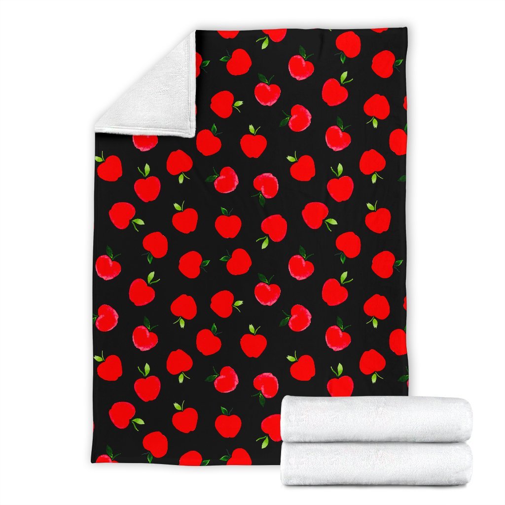 Apple Red Pattern Print Blanket-grizzshop