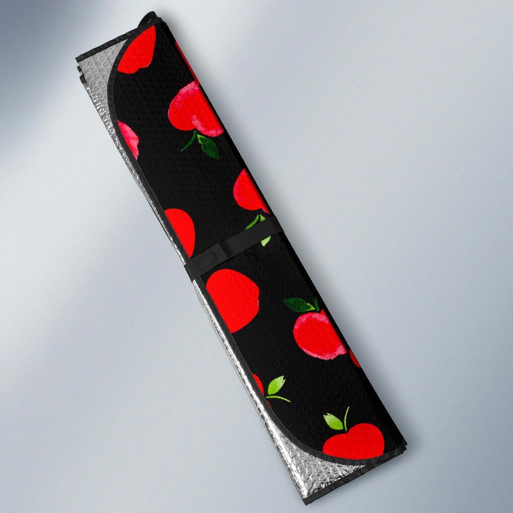 Apple Red Pattern Print Car Sun Shade-grizzshop