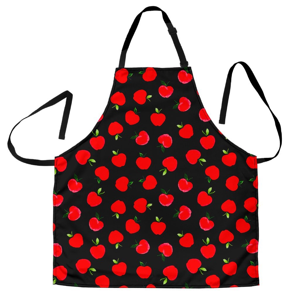 Apple Red Pattern Print Men's Apron-grizzshop