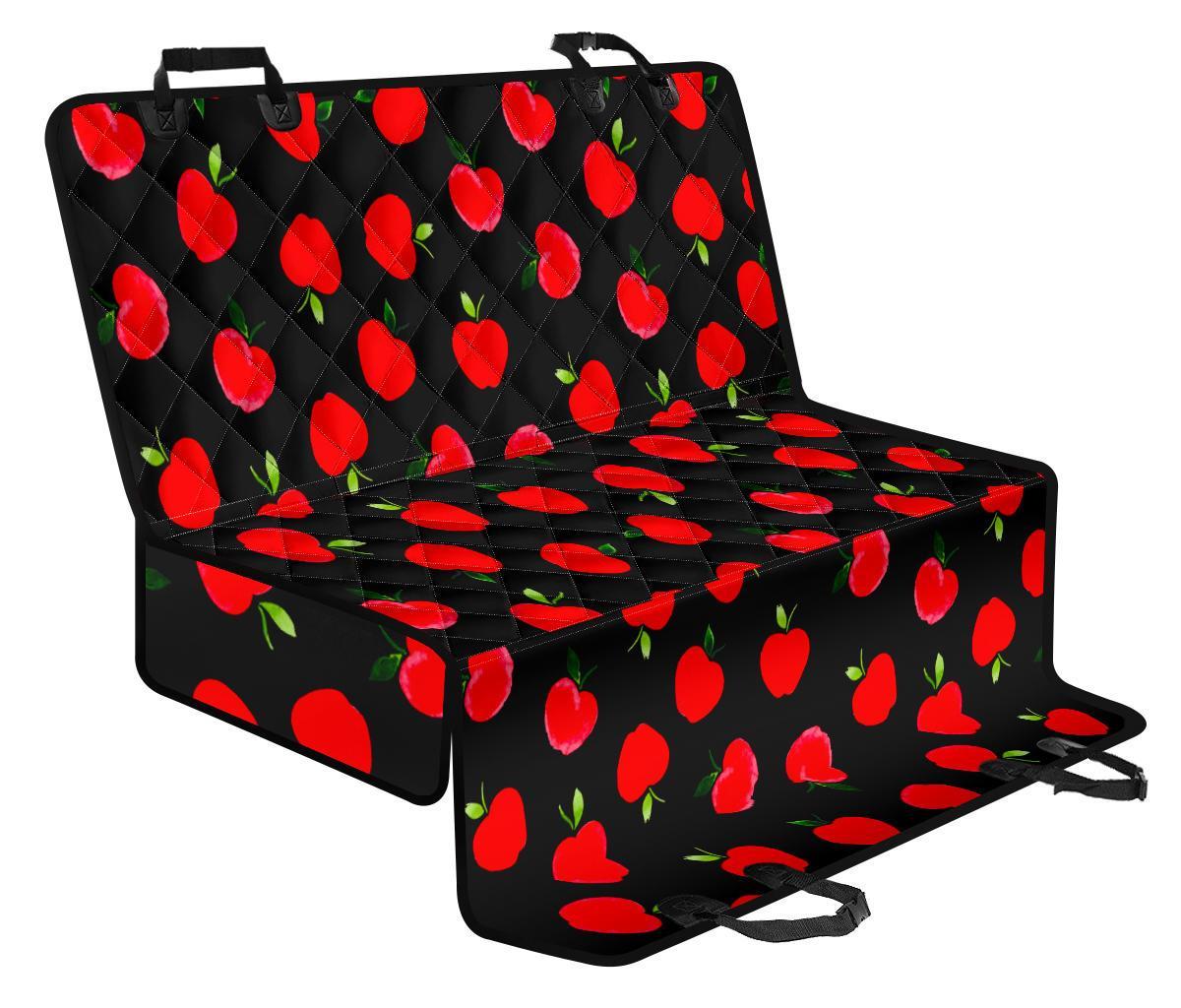 Apple Red Pattern Print Pet Car Seat Cover-grizzshop