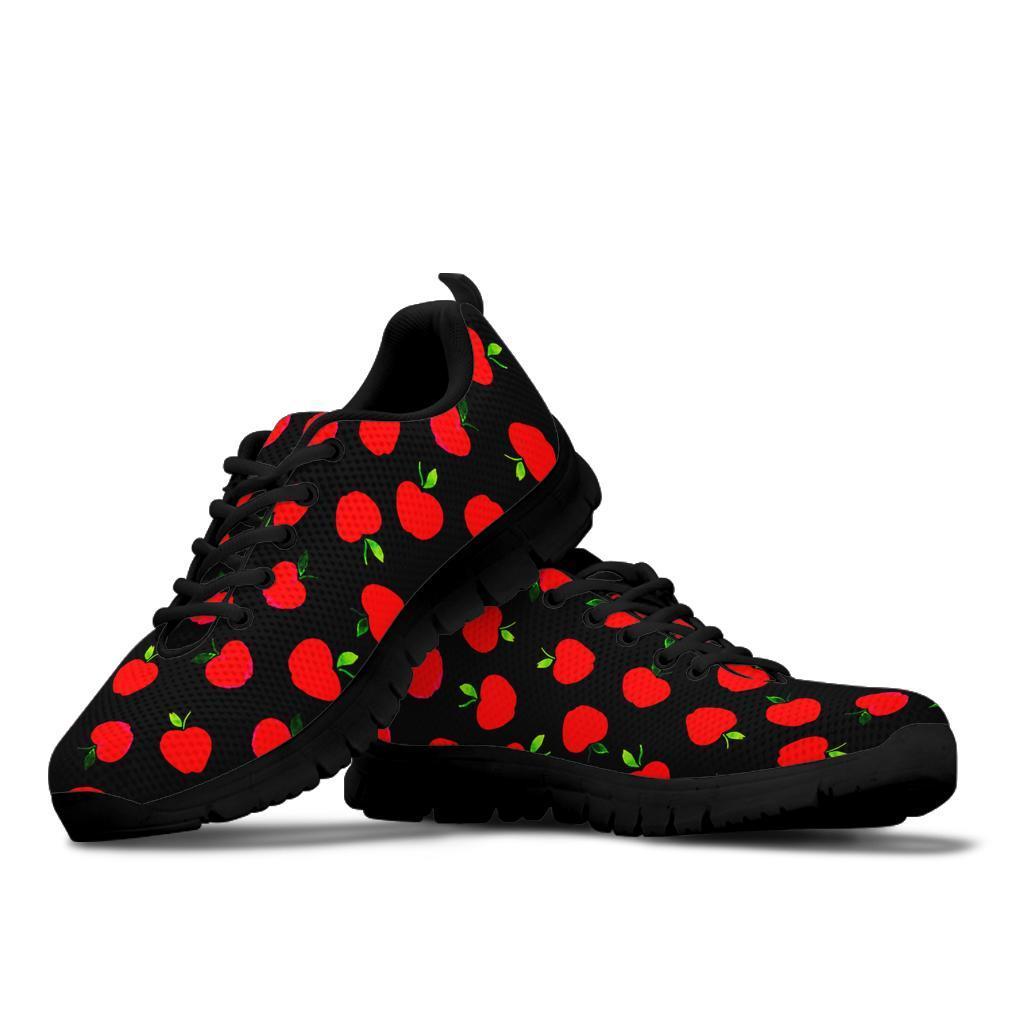 Apple Red Pattern Print Sneaker Shoes For Men Women-grizzshop