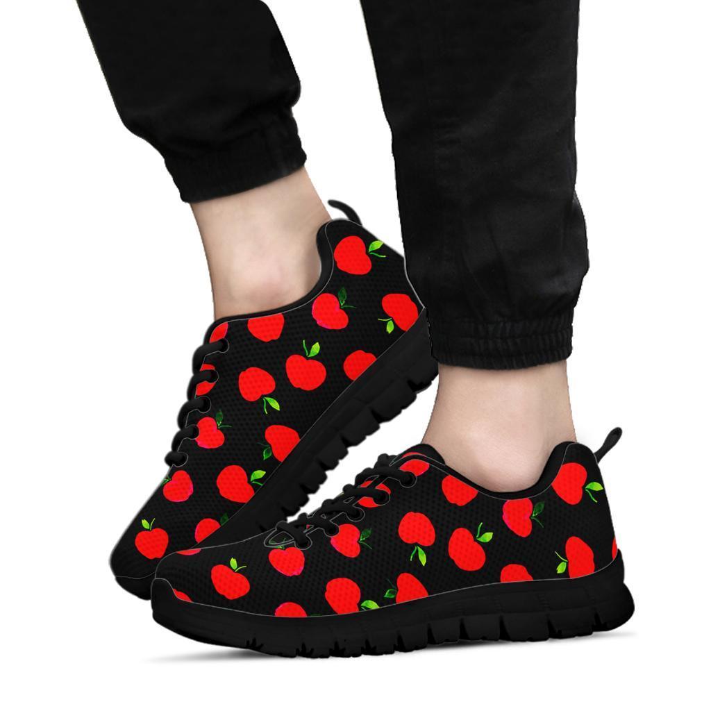 Apple Red Pattern Print Sneaker Shoes For Men Women-grizzshop