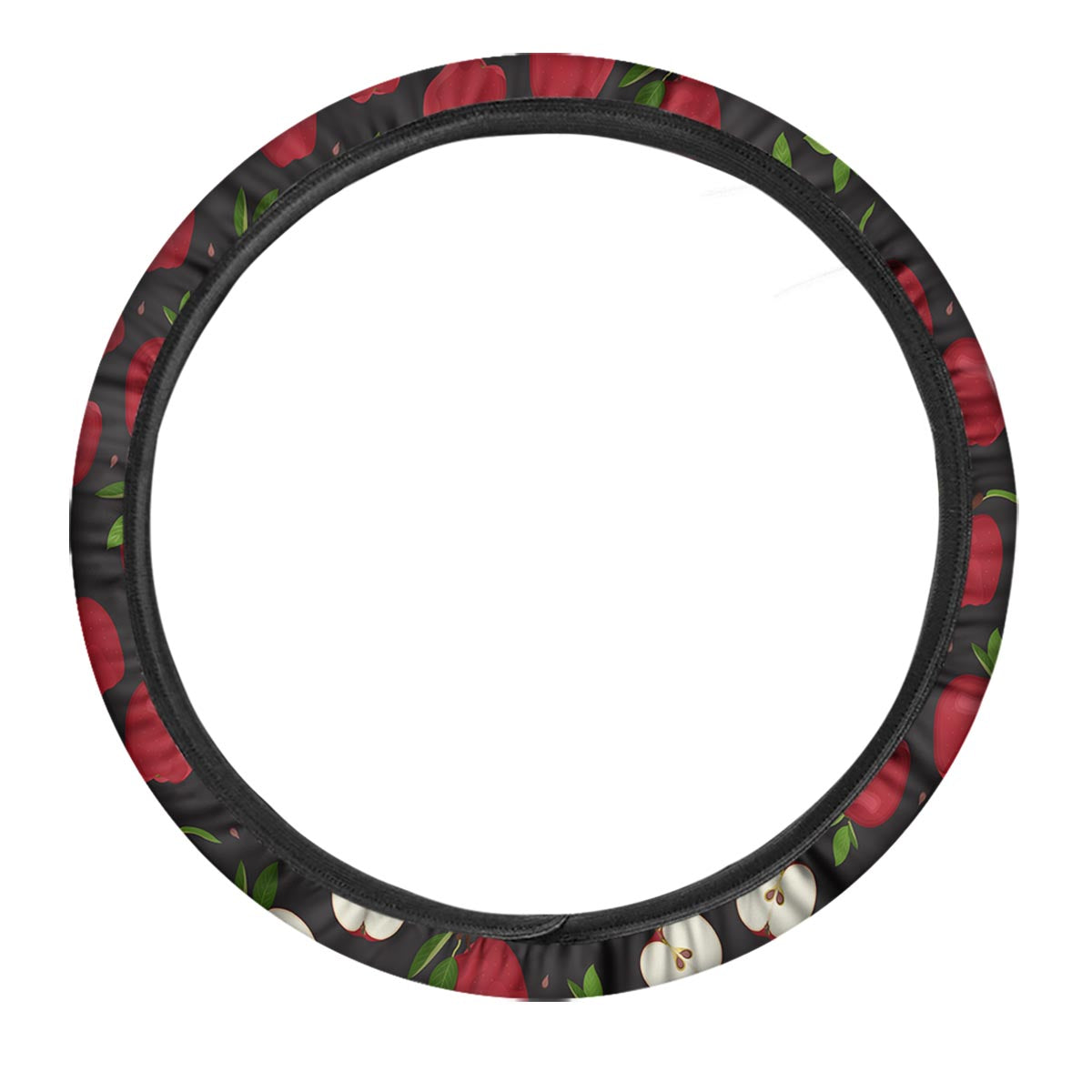 Apple Red Print Pattern Car Steering Wheel Cover-grizzshop