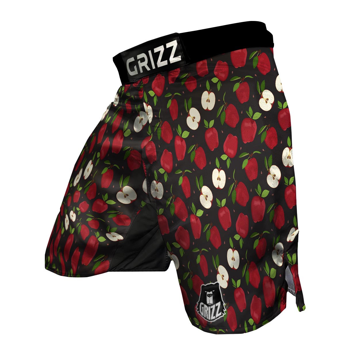 Apple Red Print Pattern MMA Shorts-grizzshop