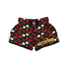 Apple Red Print Pattern Muay Thai Boxing Shorts-grizzshop