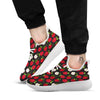 Apple Red Print Pattern White Athletic Shoes-grizzshop