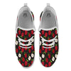 Apple Red Print Pattern White Athletic Shoes-grizzshop