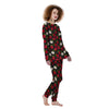 Apple Red Print Pattern Women's Pajamas-grizzshop