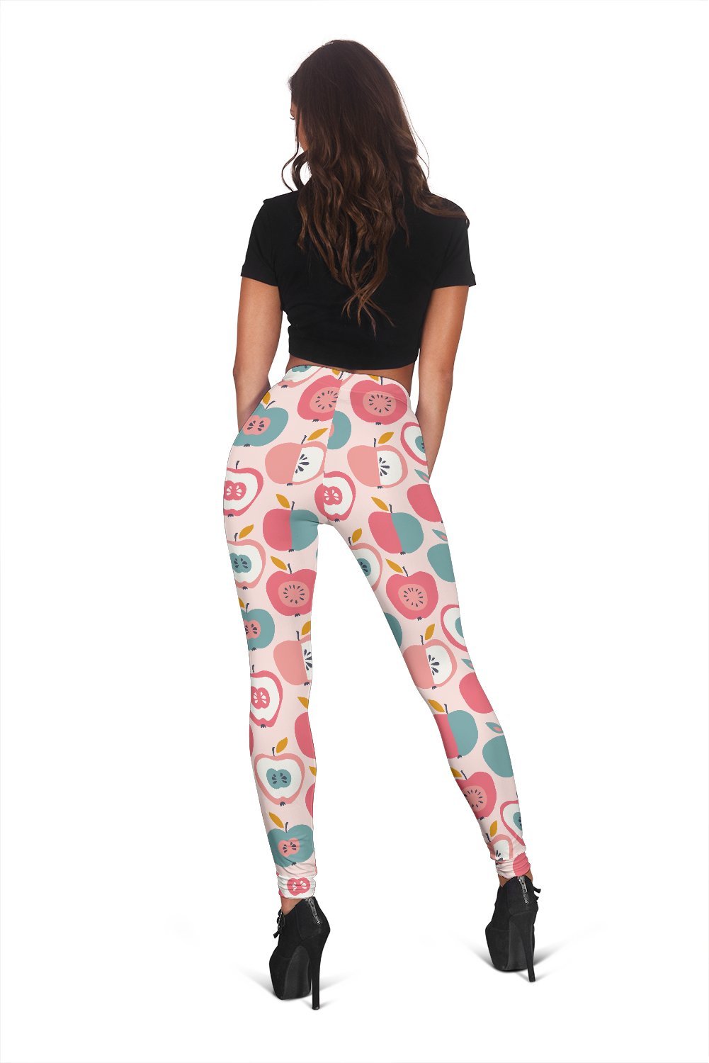 Apple Pattern Print Women Leggings-grizzshop