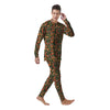 Apricot Print Pattern Men's Pajamas-grizzshop