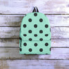 Aqua And Black Polka Dot Backpack-grizzshop