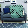 Aqua And Black Polka Dot Blanket-grizzshop