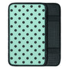 Aqua And Black Polka Dot Car Console Cover-grizzshop