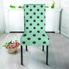 Aqua And Black Polka Dot Chair Cover-grizzshop