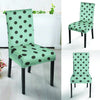 Aqua And Black Polka Dot Chair Cover-grizzshop