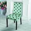 Aqua And Black Polka Dot Chair Cover-grizzshop
