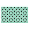 Aqua And Black Polka Dot Door Mat-grizzshop