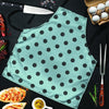 Aqua And Black Polka Dot Men's Apron-grizzshop