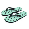 Aqua And Black Polka Dot Men's Flip Flops-grizzshop