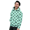 Aqua And Black Polka Dot Men's Hoodie-grizzshop