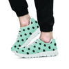 Aqua And Black Polka Dot Men's Sneakers-grizzshop