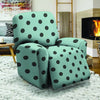 Aqua And Black Polka Dot Recliner Cover-grizzshop