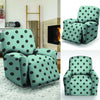 Aqua And Black Polka Dot Recliner Cover-grizzshop