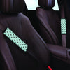 Aqua And Black Polka Dot Seat Belt Cover-grizzshop