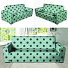 Aqua And Black Polka Dot Sofa Cover-grizzshop