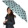 Aqua And Black Polka Dot Umbrella-grizzshop