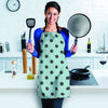 Aqua And Black Polka Dot Women's Apron-grizzshop