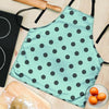 Aqua And Black Polka Dot Women's Apron-grizzshop