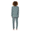 Aqua And Black Polka Dot Women's Pajamas-grizzshop