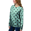 Aqua And Black Polka Dot Women's Sweatshirt-grizzshop