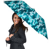 Aqua Camo And Camouflage Print Umbrella-grizzshop