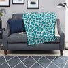 Aqua Cow Print Pattern Blanket-grizzshop