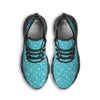 Aqua Paisley Bandana Print Black Running Shoes-grizzshop