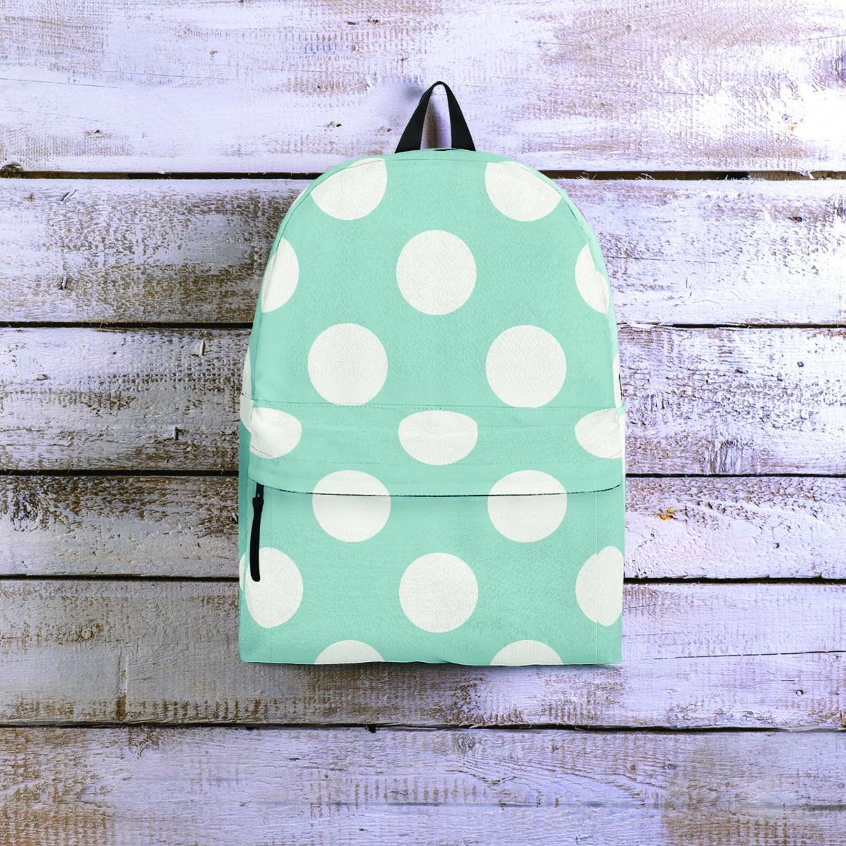 Aqua Polka Dot Backpack-grizzshop