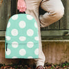 Aqua Polka Dot Backpack-grizzshop