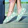 Aqua Polka Dot Canvas Shoes-grizzshop