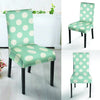 Aqua Polka Dot Chair Cover-grizzshop