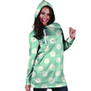 Aqua Polka Dot Hoodie Dress-grizzshop