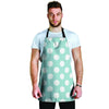 Aqua Polka Dot Men's Apron-grizzshop