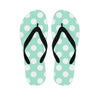 Aqua Polka Dot Men's Flip Flops-grizzshop