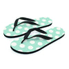 Aqua Polka Dot Men's Flip Flops-grizzshop